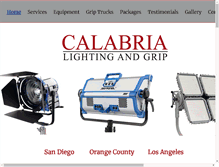 Tablet Screenshot of calabrialightingandgrip.com